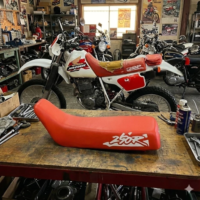 Honda XR250 Xr250R XR 250 1994 - Funda de asiento - Tapizado - Naranja — foto 3