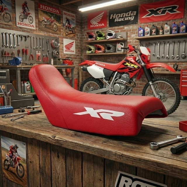 Honda XR250 XR250R XR 250 2001 - Funda de asiento - Tapizado - Rojo — foto 2