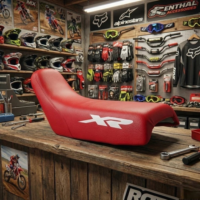 Honda XR400 XR 400 XR400R 2001 - Funda de asiento - Tapizado - Rojo — foto 2
