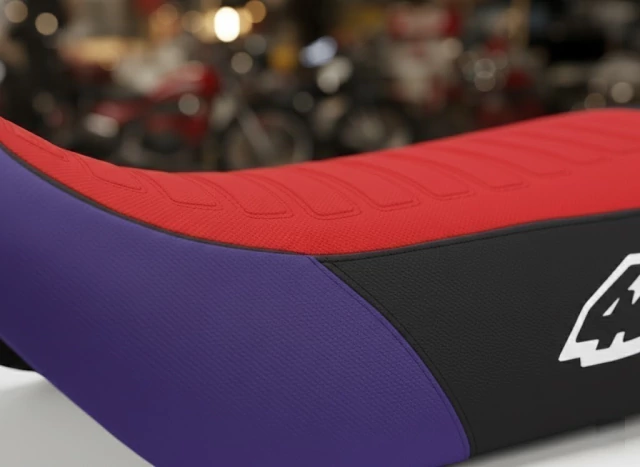 HONDA Xr400 / Xr 400 / Xr400r Funda Asiento Lcm Violeta Rojo Rojo — foto 3