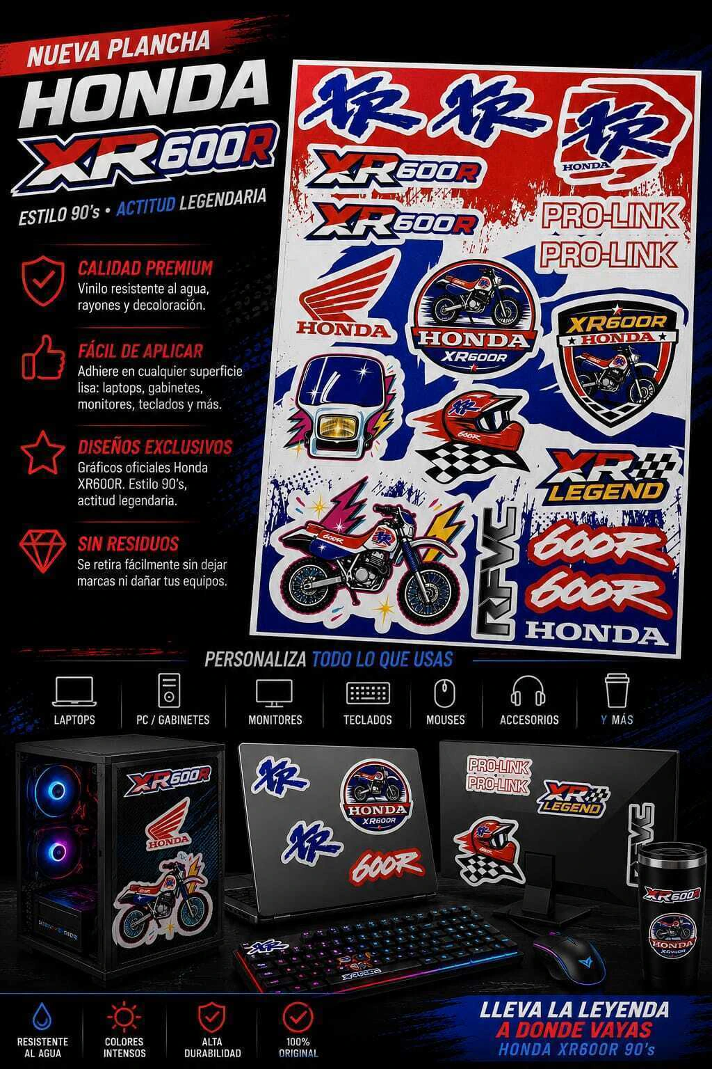 Honda XR600R 1994 - Plancha de calcos XR600R Riders para fanaticos!