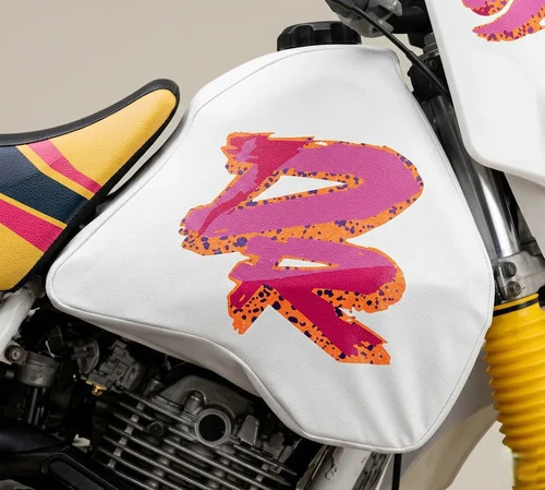 Kit Funda De Asiento + Funda Tanque Para Suzuki Dr350 Dr350r Amarillo — foto 3