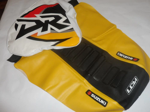 Kit Funda Tanque Y Asiento Para Suzuki Dr350 Dr 350 Lcm Grip Amarillo — foto 3