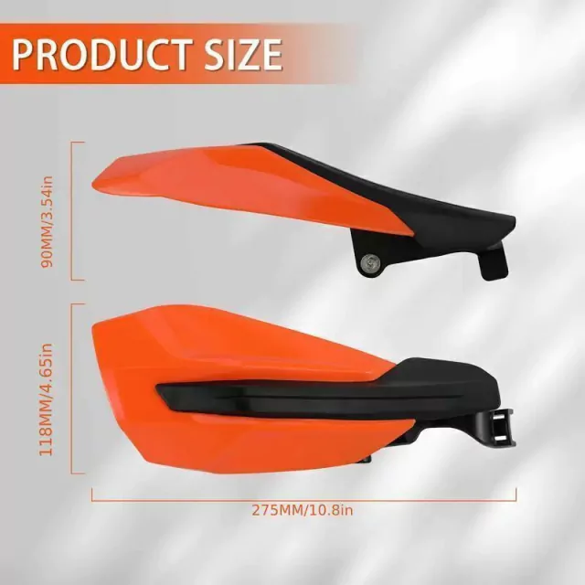 Protector de Manillar Cubre manos, para motos KTM EXC / XC / SX - 2018 al 2022 - Naranja — foto 3