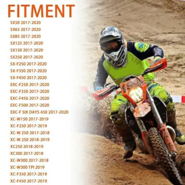 Protector de Manillar Cubre manos, para motos KTM EXC / XC / SX - 2018 al 2022 - Naranja — foto 4