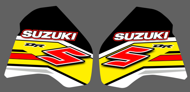 Suzuki Dr 350 Dr350 Dr350 Calcos Gráficas Amarillo Laminado — foto 6