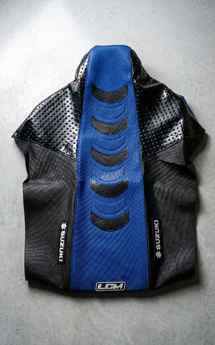 Suzuki Dr250 Dr 250 Funda Asiento Grip Azul Negro Azul