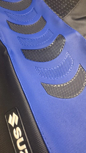 Suzuki Dr250 Dr 250 Funda Asiento Grip Azul Negro Azul — foto 3