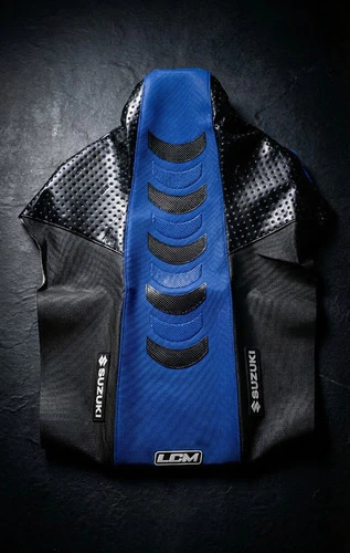 Suzuki Dr250 Dr 250 Funda Asiento Grip Azul Negro Azul — foto 4