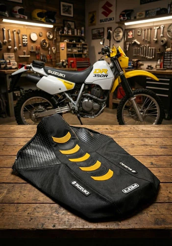 Suzuki Dr350 Dr 350 Funda Asiento Grip Negra Amarilla Negro