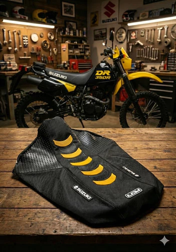 Suzuki Dr350 Dr 350 Funda Asiento Grip Negra Amarilla Negro — foto 4