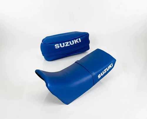 Suzuki Dr350 Dr 350 Funda Asiento Tapizado + Bolso Azul — foto 7