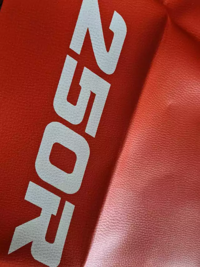 TAPIZADO FUNDA DE ASIENTO PARA HONDA XR250r - XR 250 - XR250 1992- CUERO SINTÉTICO NARANJA — foto 2