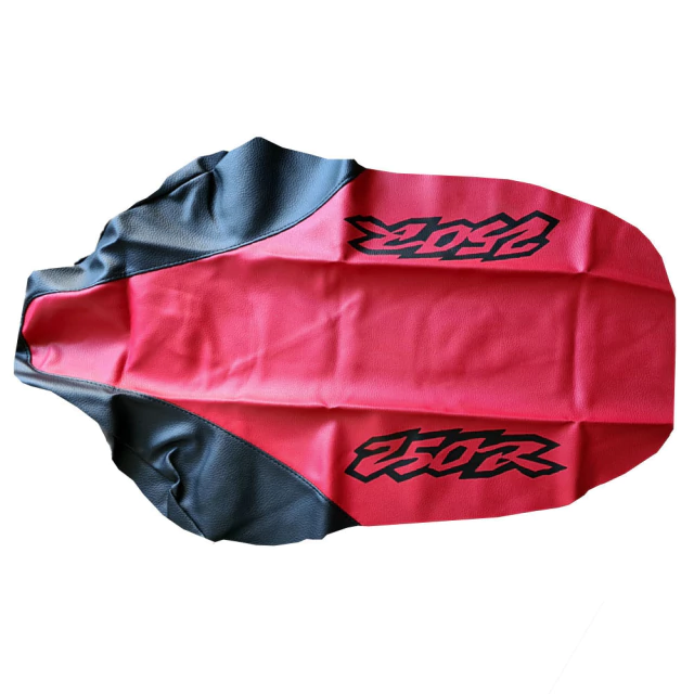 TAPIZADO FUNDA DE ASIENTO PARA HONDA XR250r - XR 250 - XR250 1998- 1999 - CUERO SINTÉTICO ROJO - NEGRO — foto 2