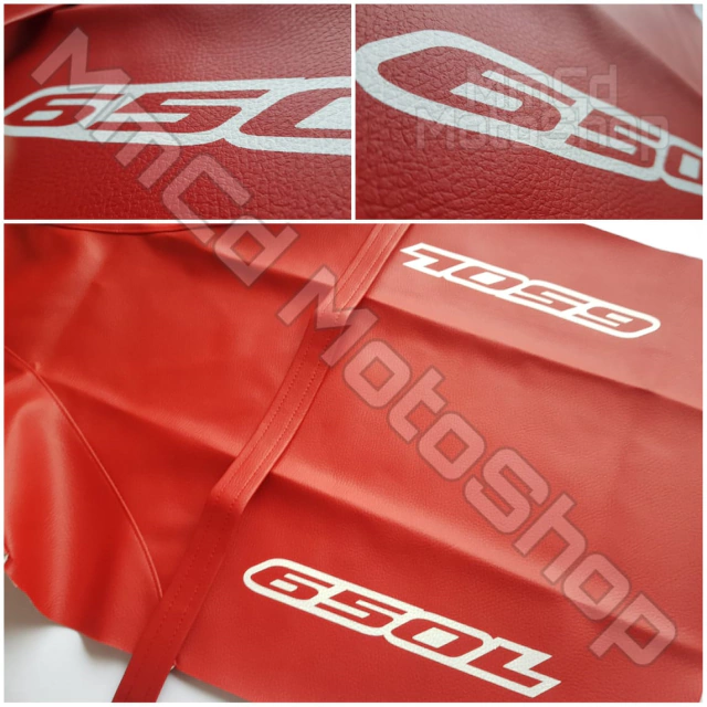 HONDA XR650L XR 650L 2000 - TAPIZADO FUNDA DE ASIENTO CUERO SINTÉTICO ROJO — foto 2