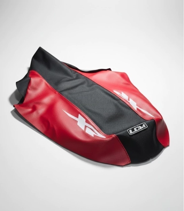 Honda XR650R XR 650R 2000 - 2007 Funda de asiento - Tapizado - Rojo y negro - andtideslizante