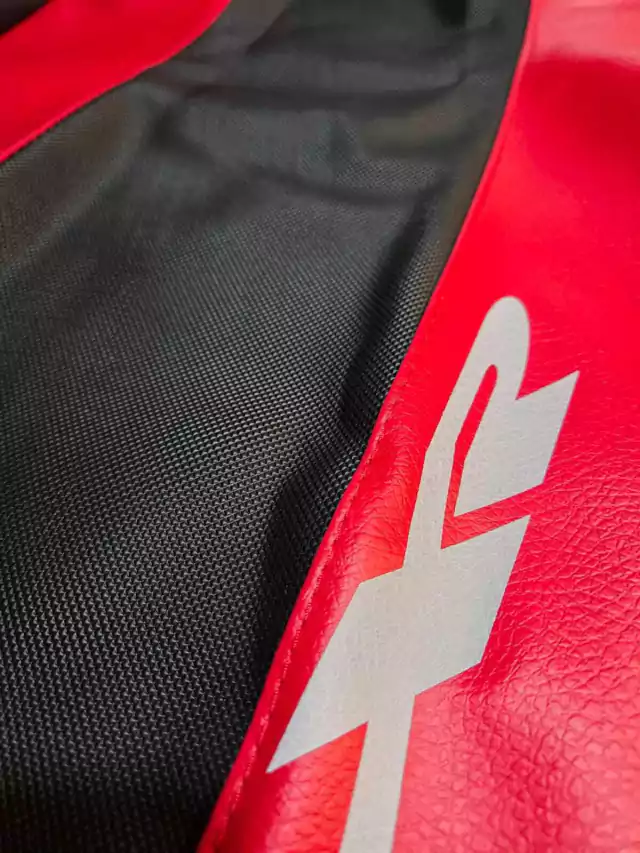 Honda XR650R XR 650R 2000 - 2007 Funda de asiento - Tapizado - Rojo y negro - andtideslizante — foto 4