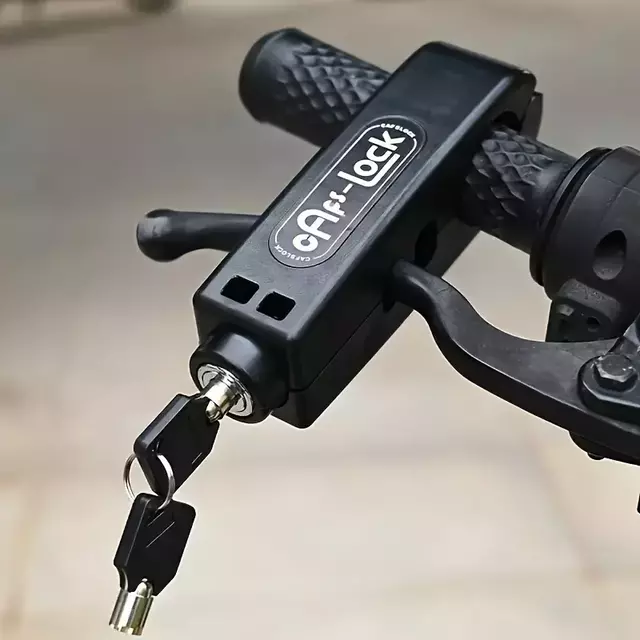 Traba Antirrobo Para Moto Traba Volante Bloqueo Con Llave — foto 2