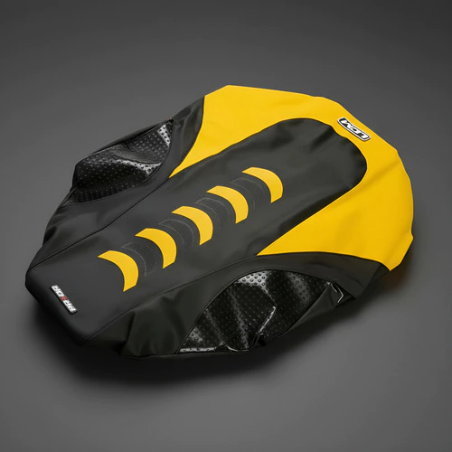 Yamaha Banshee 350 Funda de asiento ULTRAGRIP Lcm Negra Gajos Amarillo Amarillo
