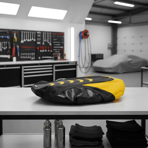 Yamaha Banshee 350 Funda de asiento ULTRAGRIP Lcm Negra Gajos Amarillo Amarillo — foto 6