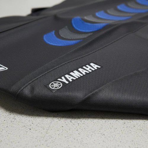 Yamaha Banshee 350 Funda de asiento ULTRAGRIP Lcm Negra Gajos Azules Negro — foto 2