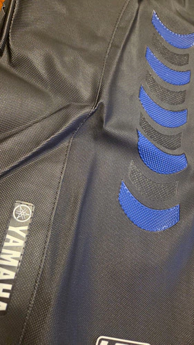 Yamaha Banshee 350 Funda de asiento ULTRAGRIP Lcm Negra Gajos Azules Negro — foto 5